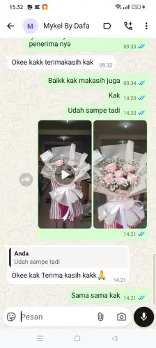 Testimonial Buket Bunga binjai