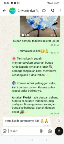 Testimonial Standing Flower binjai