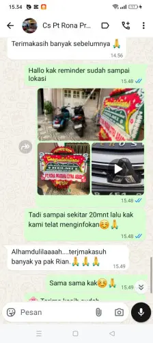 Testimonial Papan Bunga binjai